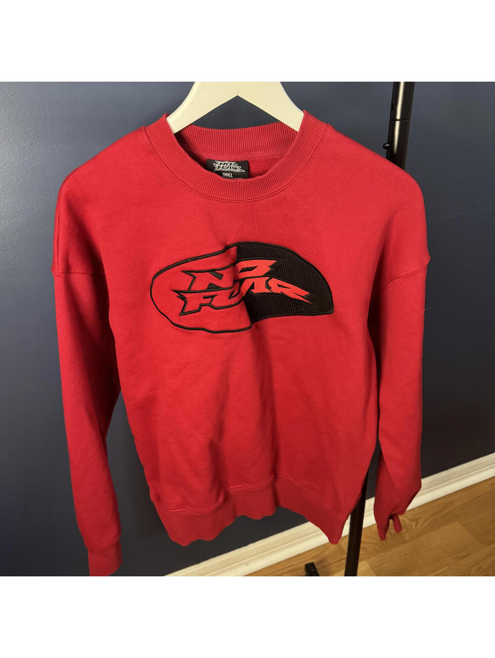 No Fear, Vintage Style Pullover Crewneck, Red, Mens Small